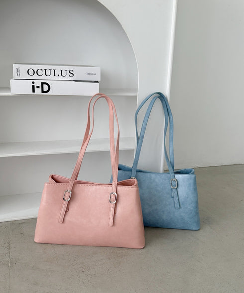 【7色展開】ダブルハンドルスクエアバッグ | CL1256008 | ブルー