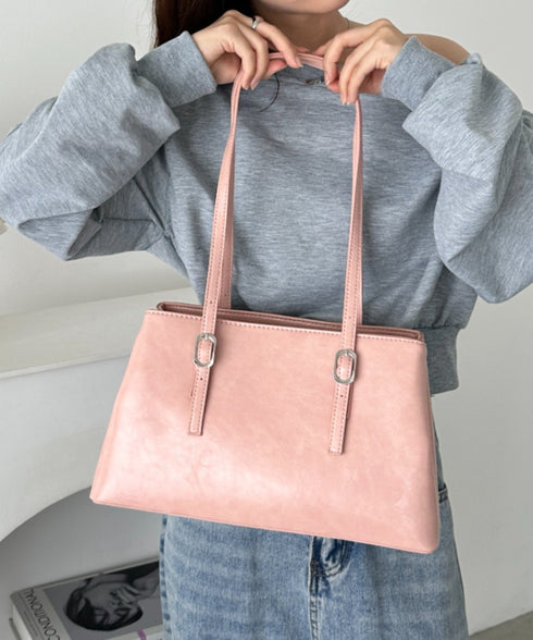 【7色展開】ダブルハンドルスクエアバッグ | CL1256008 | ピンク