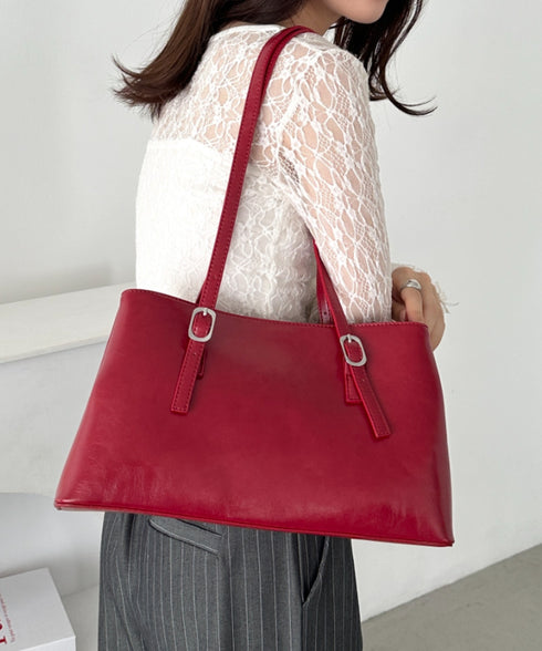 【7色展開】ダブルハンドルスクエアバッグ | CL1256008 | レッド