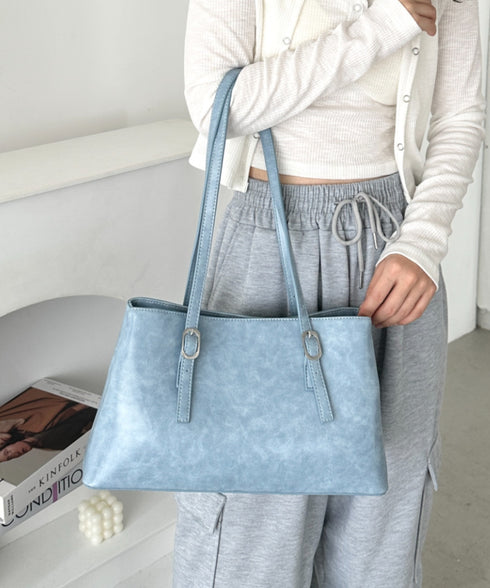 【7色展開】ダブルハンドルスクエアバッグ | CL1256008 | ブルー