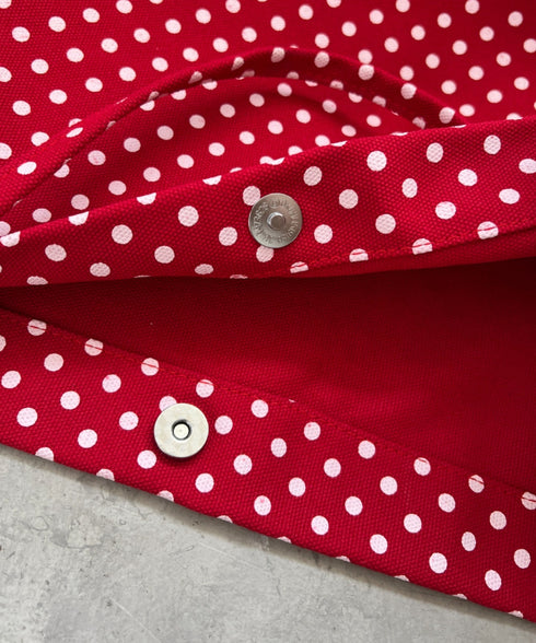 【A4サイズ対応】ドット柄BIGトートバッグ | CL1256009 | レッド