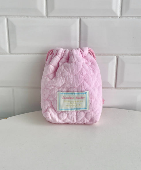 ハートキルティング巾着ポーチ | CL6256011 | ピンク
