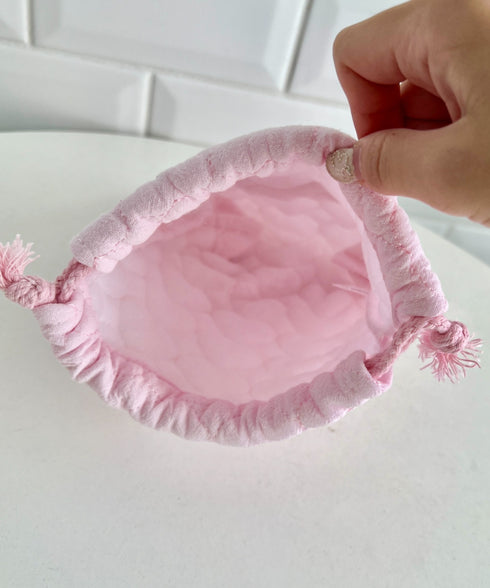 ハートキルティング巾着ポーチ | CL6256011 | ブルー