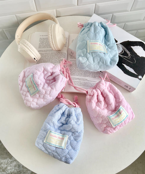 ハートキルティング巾着ポーチ | CL6256011 | ブルー系その他