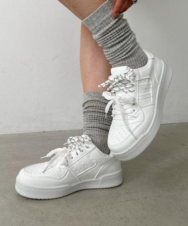 ダブルリボン厚底コートスニーカー | CL3256012 | ホワイト