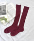 【6色展開】カラーリブハイソックス | LO6256010 | レッド