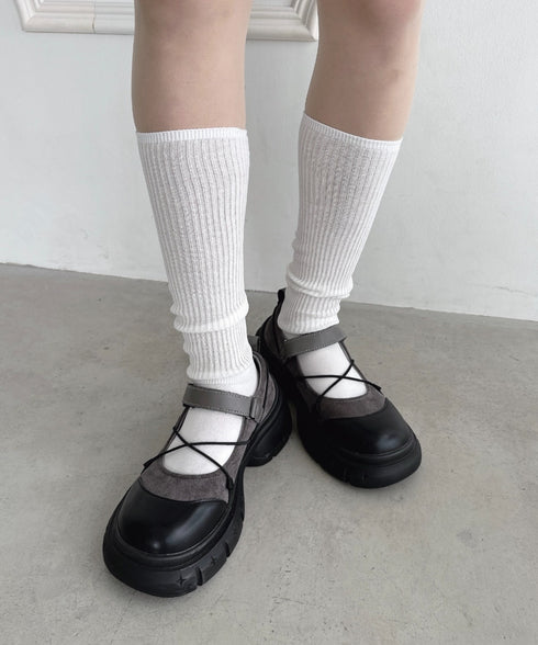 【6色展開】カラーリブハイソックス | LO6256010 | ホワイト