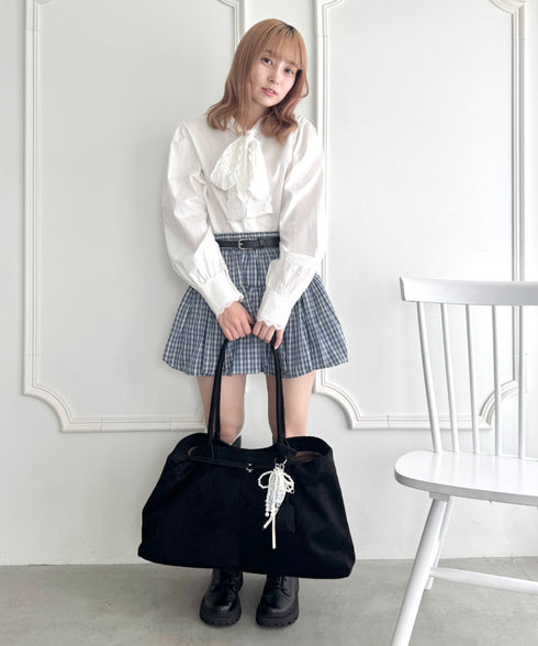 フェイクスウェードBIGトートバッグ | LO1256012 | ブラック