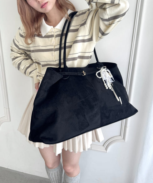 フェイクスウェードBIGトートバッグ | LO1256012 | ブラック