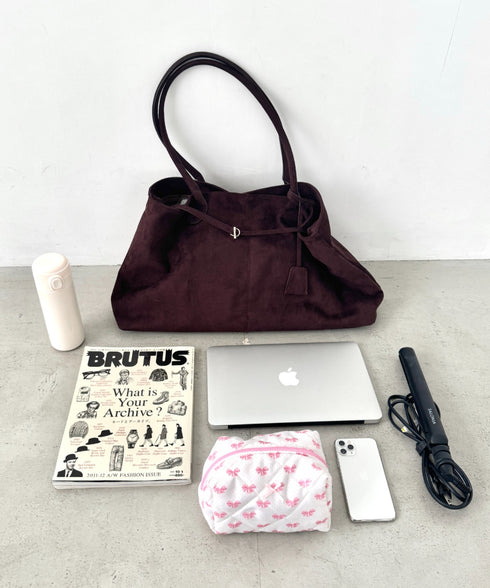 フェイクスウェードBIGトートバッグ | LO1256012 | ブラウン