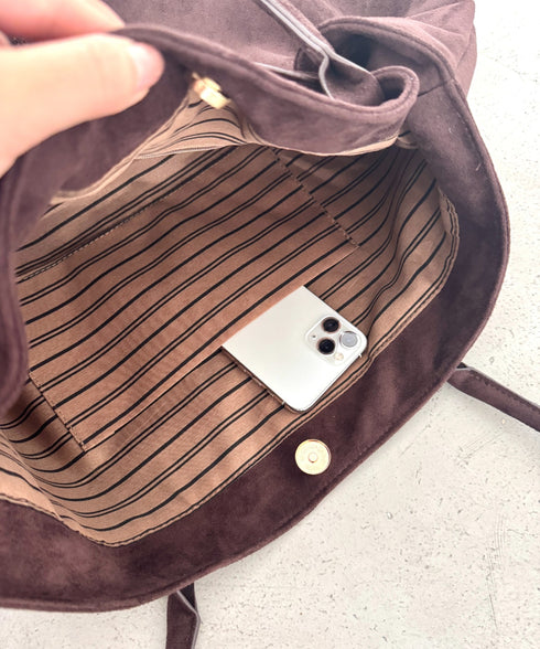 フェイクスウェードBIGトートバッグ | LO1256012 | ブラウン