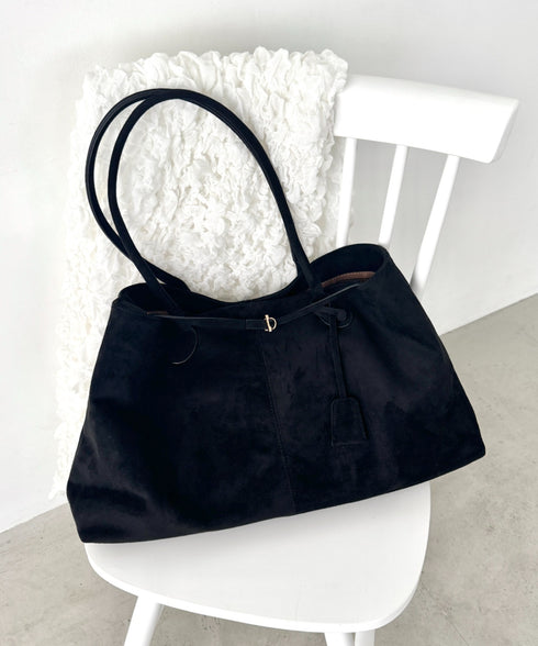 フェイクスウェードBIGトートバッグ | LO1256012 | ブラック