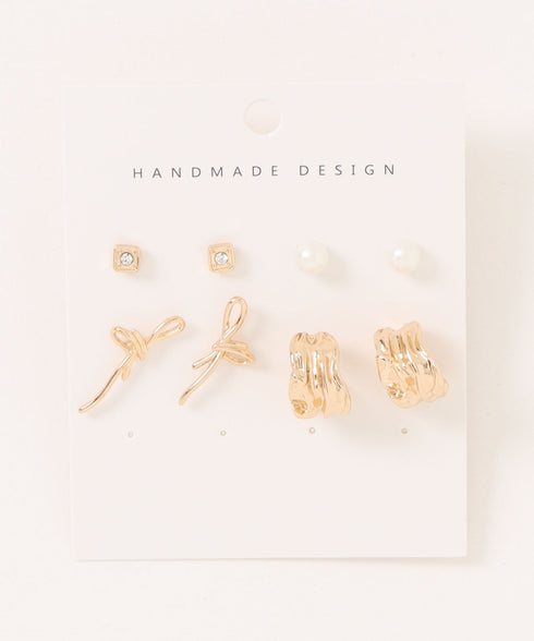 ニュアンスモチーフ4ペアセットピアス | SW4251003 | ゴールド