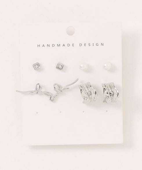 ニュアンスモチーフ4ペアセットピアス | SW4251003 | シルバー