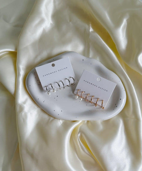 パールフープ3ペアセットピアス | SW4251004 | ゴールド