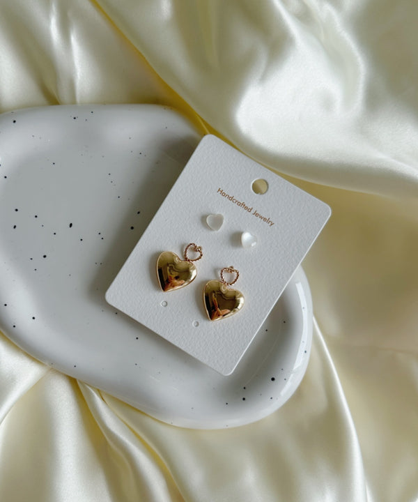 ハートモチーフ3ペアセットピアス | SW4251005 | ゴールド