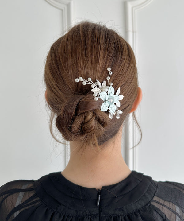 フラワーパールヘアクリップ | SW4251006 | ブルー