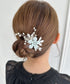 フラワーパールヘアクリップ | SW4251006 | ブルー