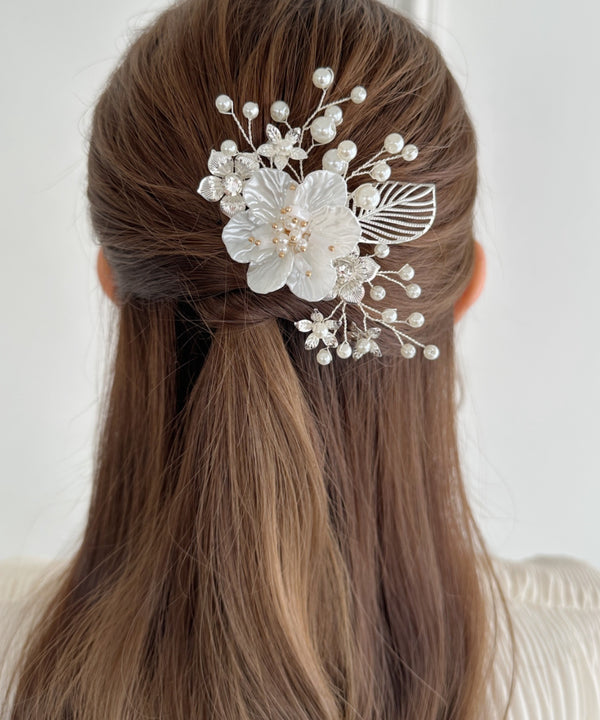 フラワーブーケヘアクリップ | SW4251007 | ホワイト