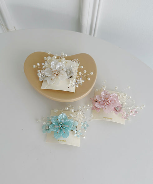 フラワーブーケヘアクリップ | SW4251007 | ホワイト
