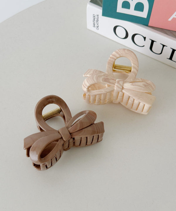 マーブルリボンヘアクリップ | SW4251009 | アイボリー