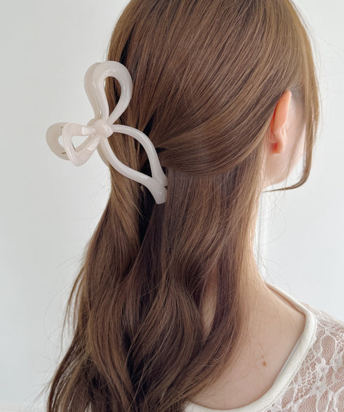リボンモチーフヘアクリップ | SW4251011 | ホワイト
