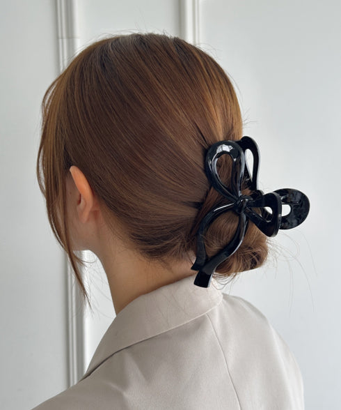 リボンモチーフヘアクリップ | SW4251011 | ブラック