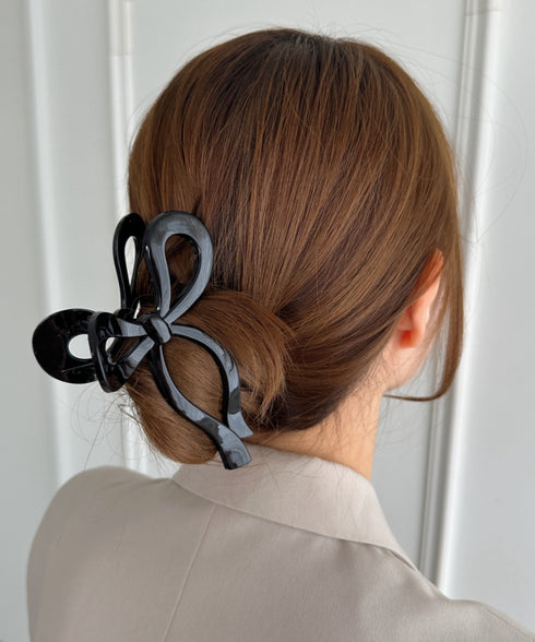 リボンモチーフヘアクリップ | SW4251011 | ブラック