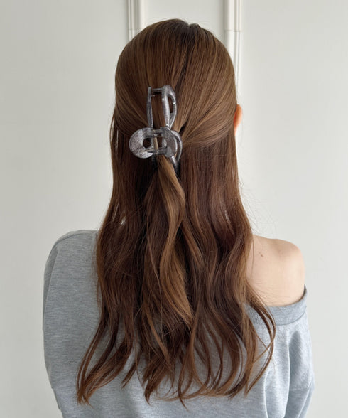 リボンモチーフヘアクリップ | SW4251011 | ブラック系その他