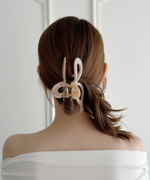 リボンモチーフヘアクリップ | SW4251011 | ピンク