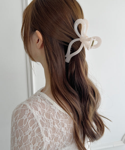 リボンモチーフヘアクリップ | SW4251011 | ホワイト