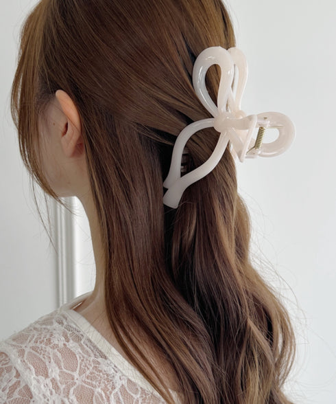 リボンモチーフヘアクリップ | SW4251011 | ホワイト