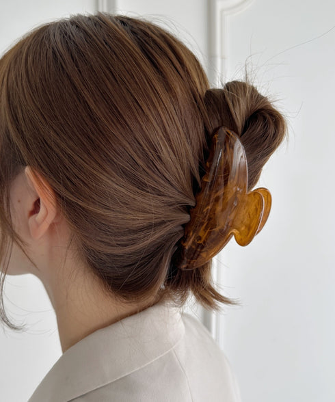 ワンカラーべっ甲ヘアクリップ | SW4251012 | ブラウン