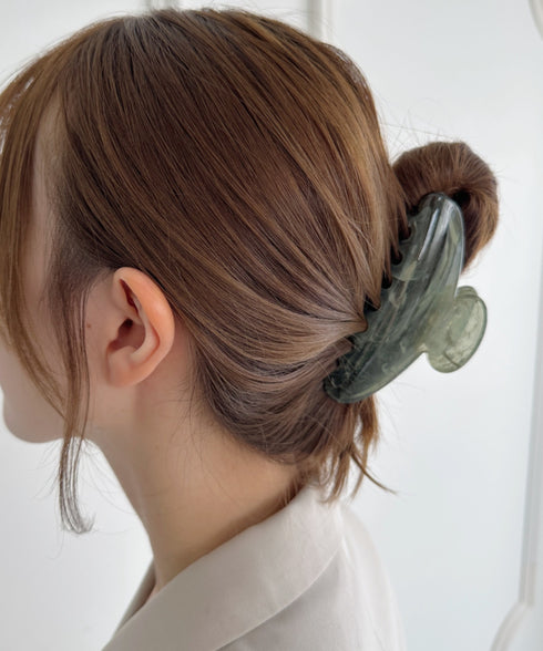 ワンカラーべっ甲ヘアクリップ | SW4251012 | グリーン