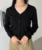 Vネックコンパクトカーディガン | CL2253005 | ブラック