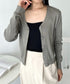 Vネックコンパクトカーディガン | CL2253005 | グレー