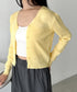 Vネックコンパクトカーディガン | CL2253005 | イエロー