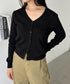 Vネックコンパクトカーディガン | CL2253005 | ブラック
