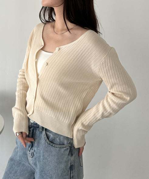 Vネックコンパクトカーディガン | CL2253005 | アイボリー