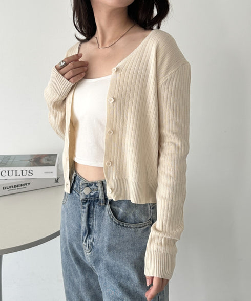 Vネックコンパクトカーディガン | CL2253005 | アイボリー