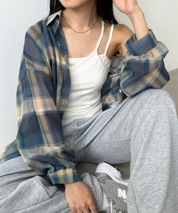 シアーチェックシャツ | CL2253006 | ブルー