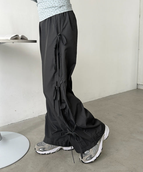 サイドリボンナイロンカーゴパンツ | CL2253007 | グレー