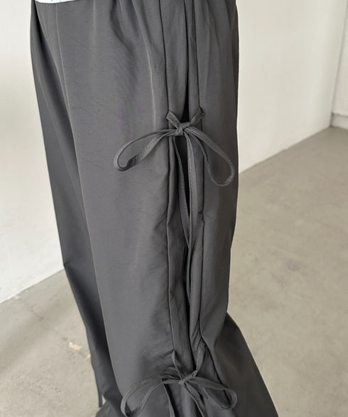 サイドリボンナイロンカーゴパンツ | CL2253007 | グレー