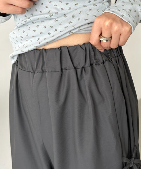 サイドリボンナイロンカーゴパンツ | CL2253007 | グレー