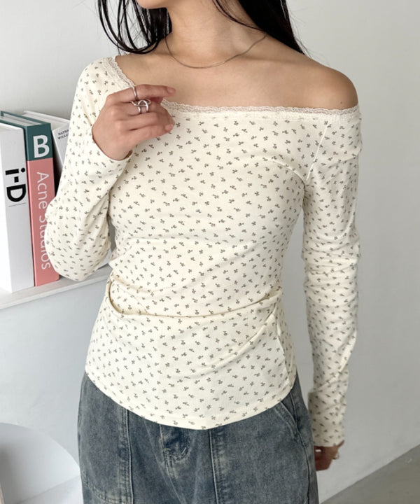 レースデザインオフショルアソートトップス | CL2253008 | アイボリー
