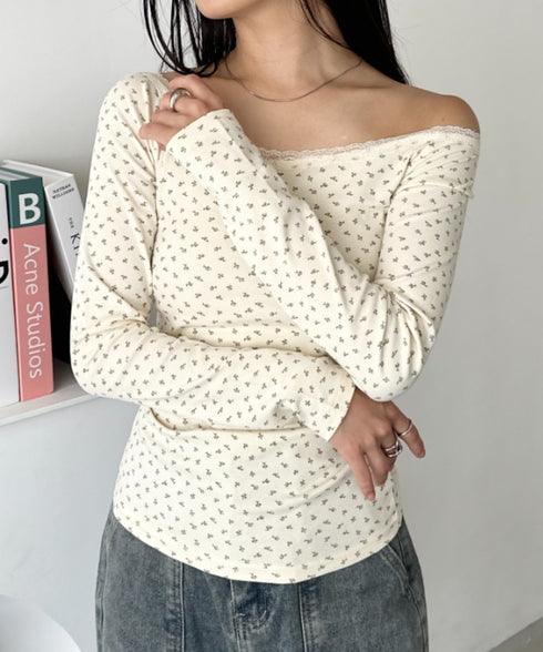レースデザインオフショルアソートトップス | CL2253008 | アイボリー