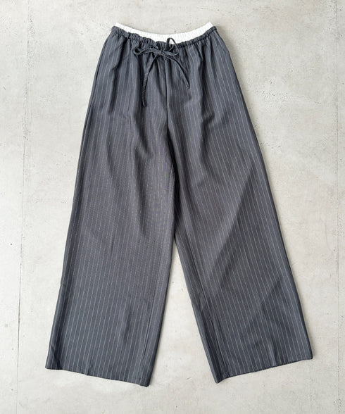 ダブルウエストピンストライプワイドパンツ | BA2253002 | グレー