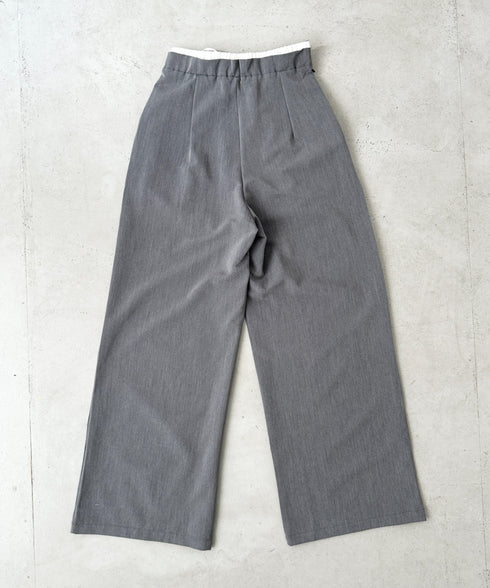 ダブルウエストスラックスワイドパンツ | BA2253003 | グレー