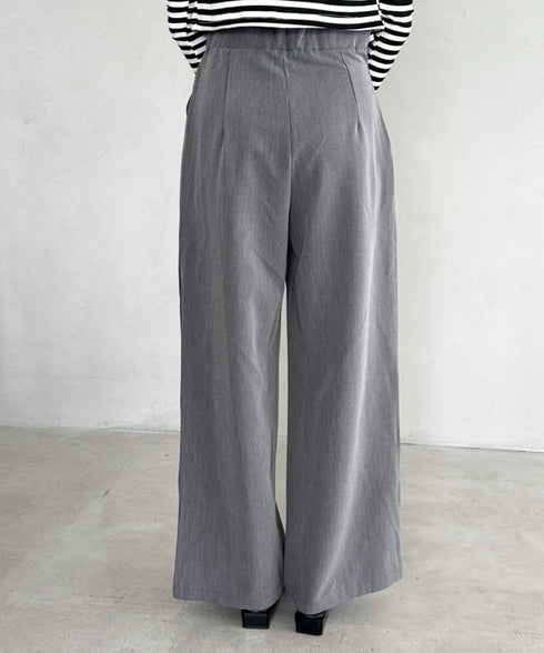 ダブルウエストスラックスワイドパンツ | BA2253003 | グレー