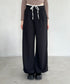 ダブルウエストスラックスワイドパンツ | BA2253003 | ブラック